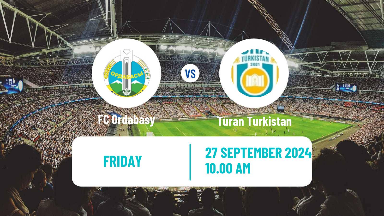 Soccer Kazakh Premier League Ordabasy - Turan Turkistan