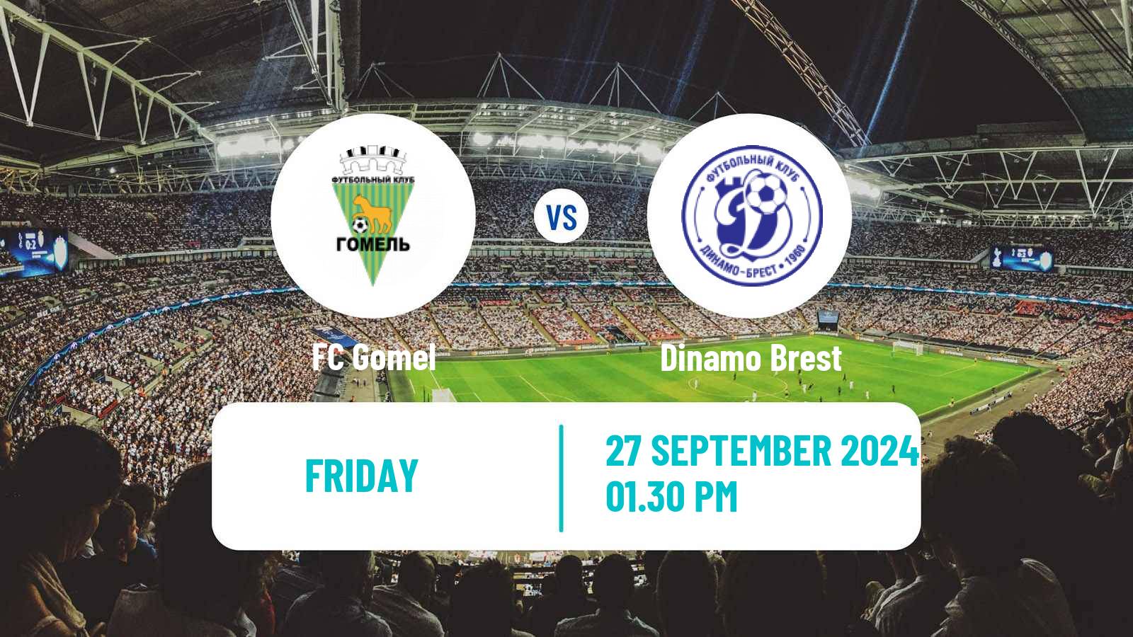 Soccer Belarusian Vysshaya Liga Gomel - Dinamo Brest