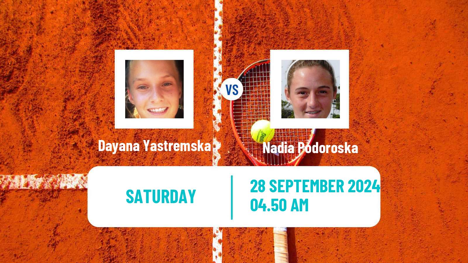 Tennis WTA Beijing Dayana Yastremska - Nadia Podoroska