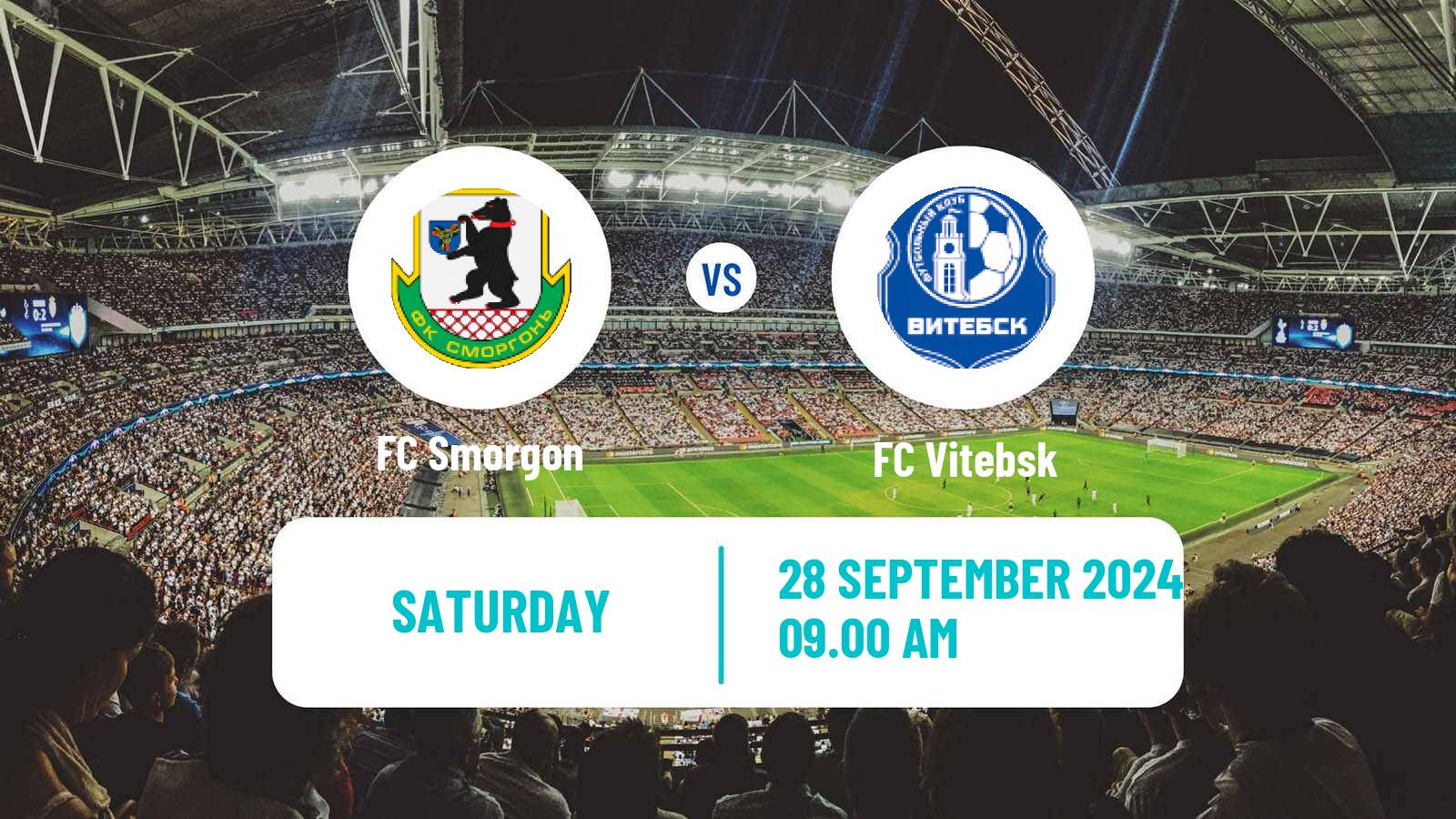 Soccer Belarusian Vysshaya Liga Smorgon - Vitebsk