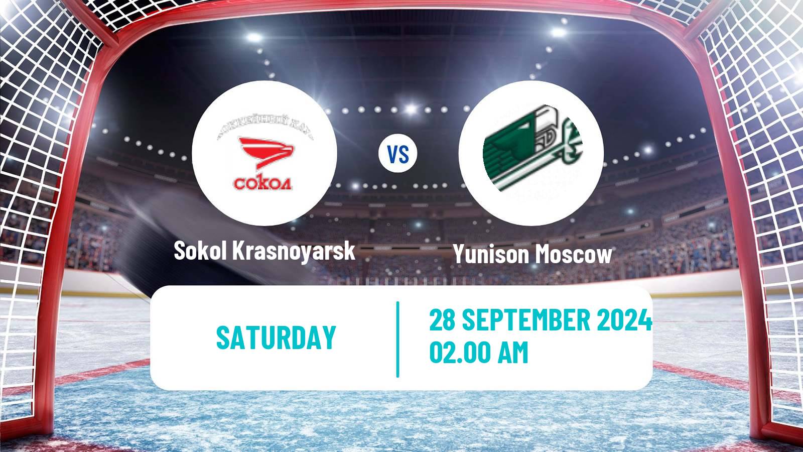 Hockey VHL Sokol Krasnoyarsk - Yunison Moscow