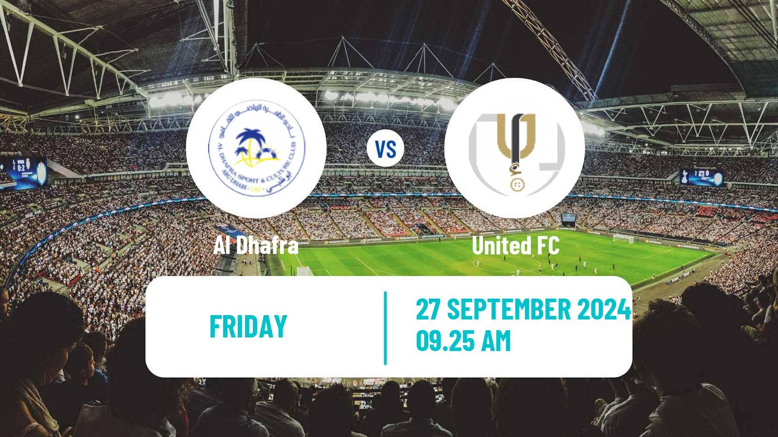 Soccer UAE Presidents Cup Al Dhafra - United FC