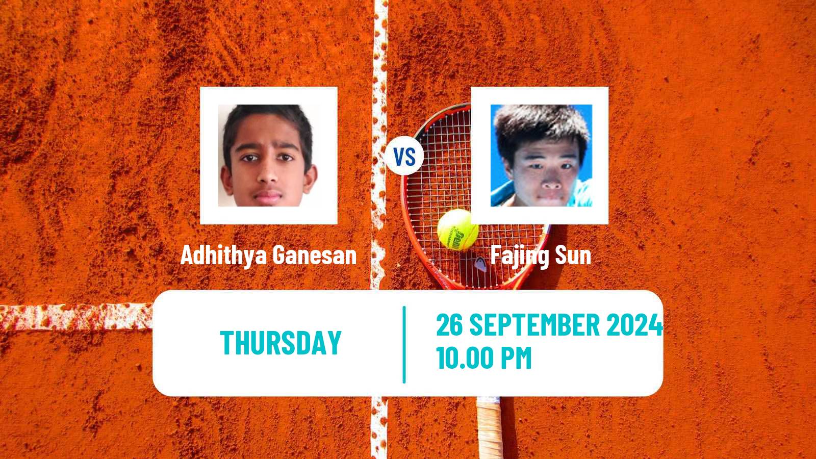 Tennis ITF M25 Fuzhou Men Adhithya Ganesan - Fajing Sun