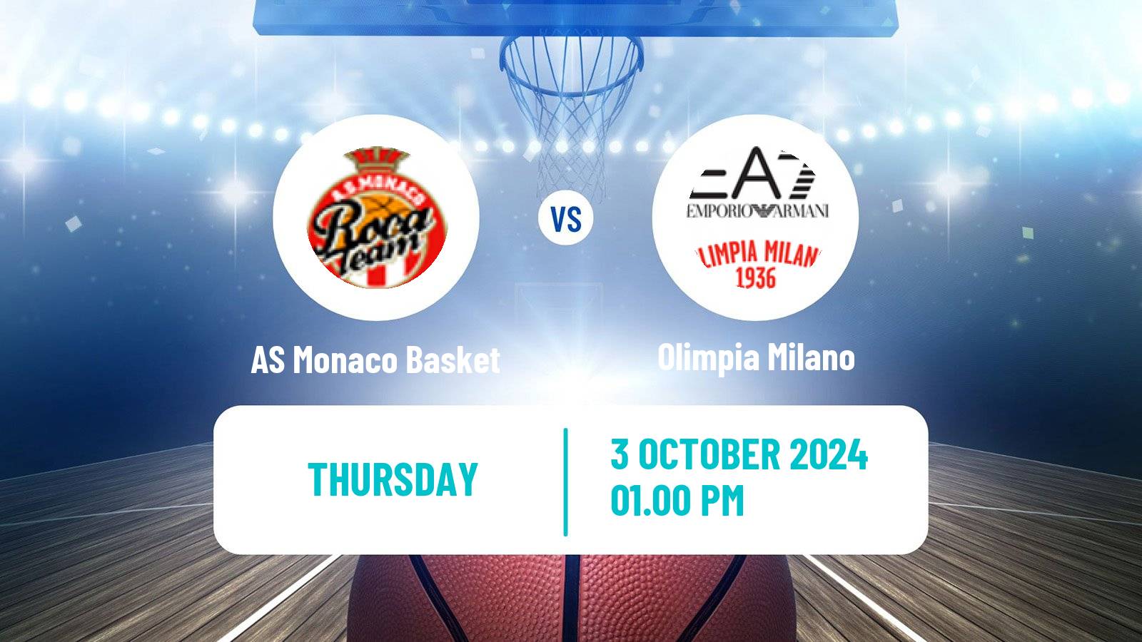 Basketball Euroleague AS Monaco Basket - Olimpia Milano