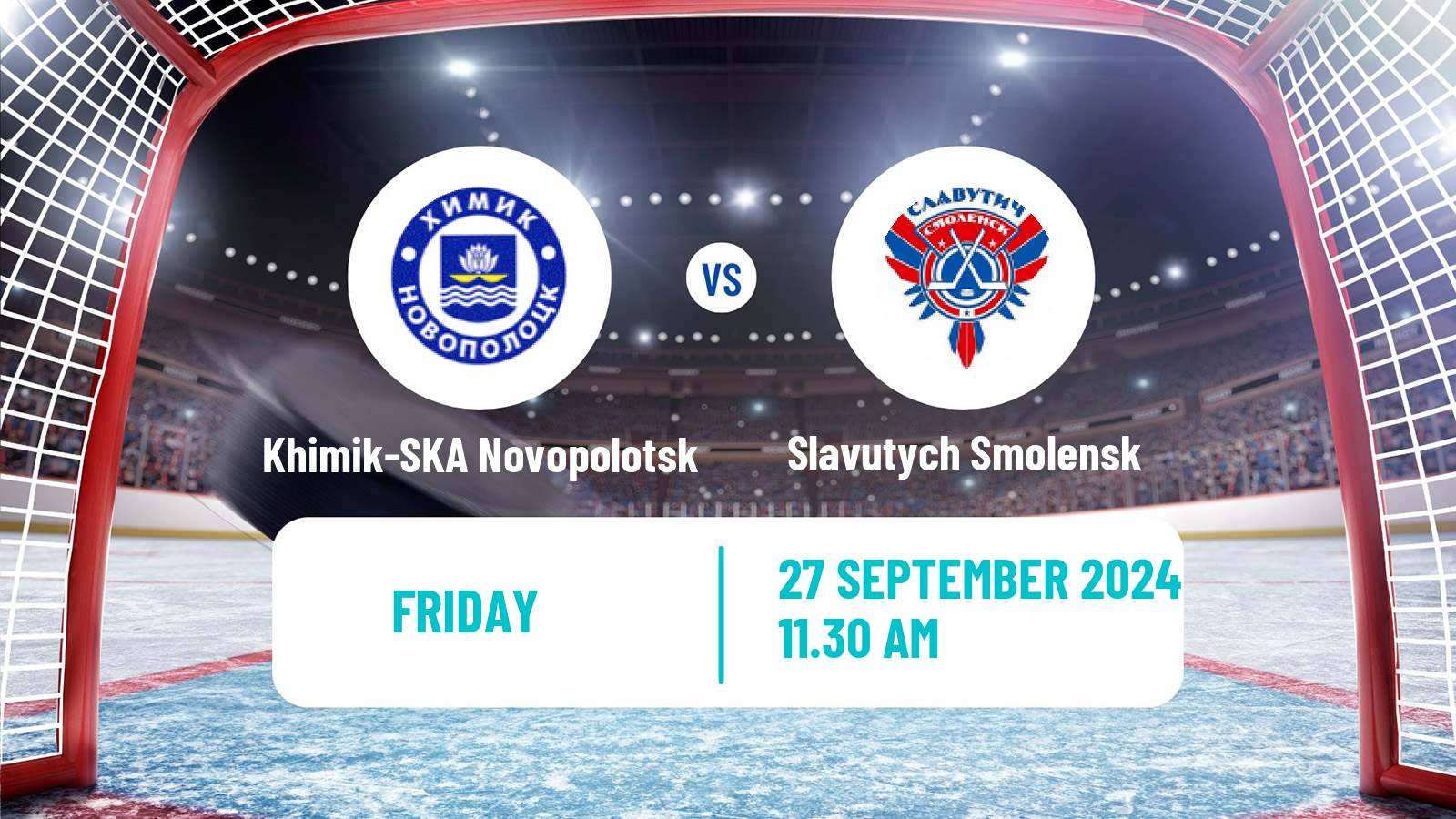 Hockey Belarusian Extraleague Khimik-SKA Novopolotsk - Slavutych Smolensk