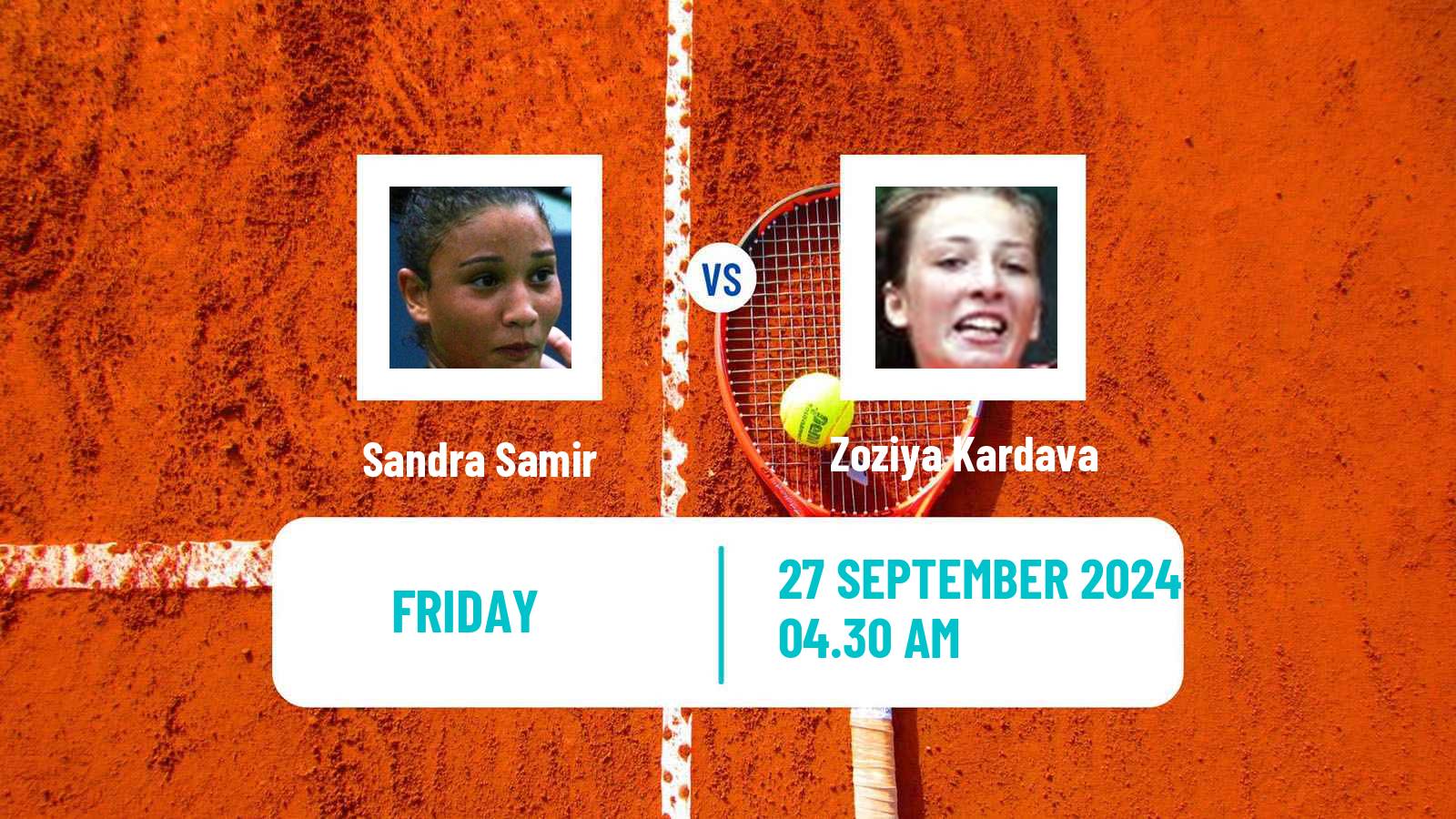 Tennis ITF W15 Sharm Elsheikh 11 Women Sandra Samir - Zoziya Kardava