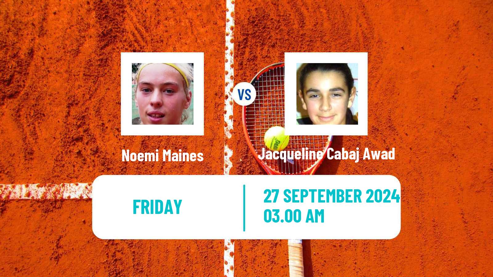 Tennis ITF W15 Sharm Elsheikh 11 Women Noemi Maines - Jacqueline Cabaj Awad