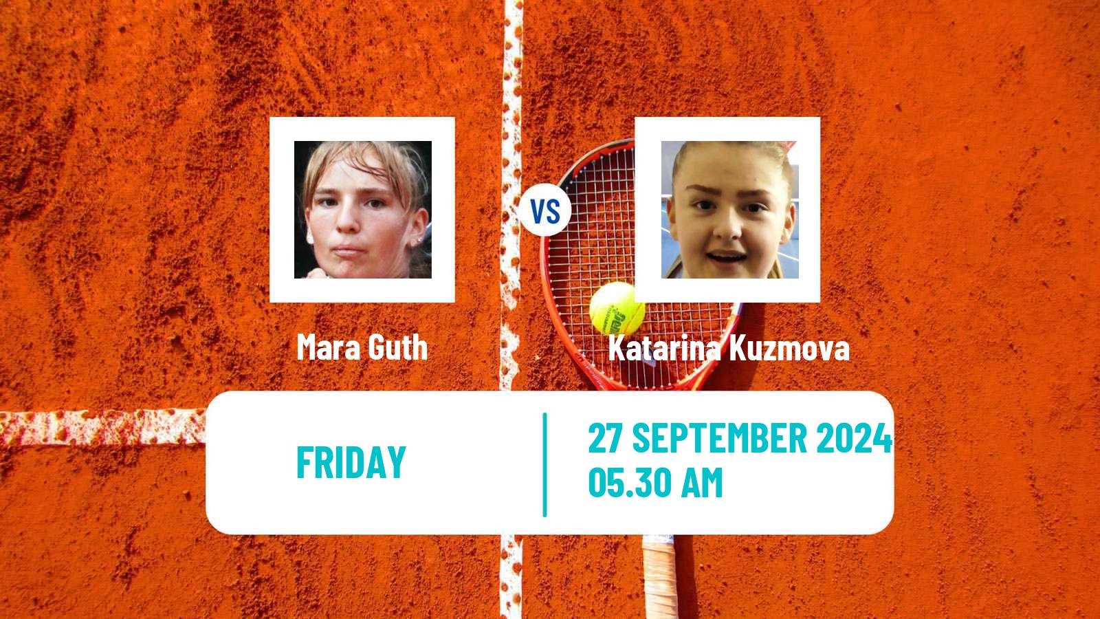 Tennis ITF W15 Trnava Women Mara Guth - Katarina Kuzmova