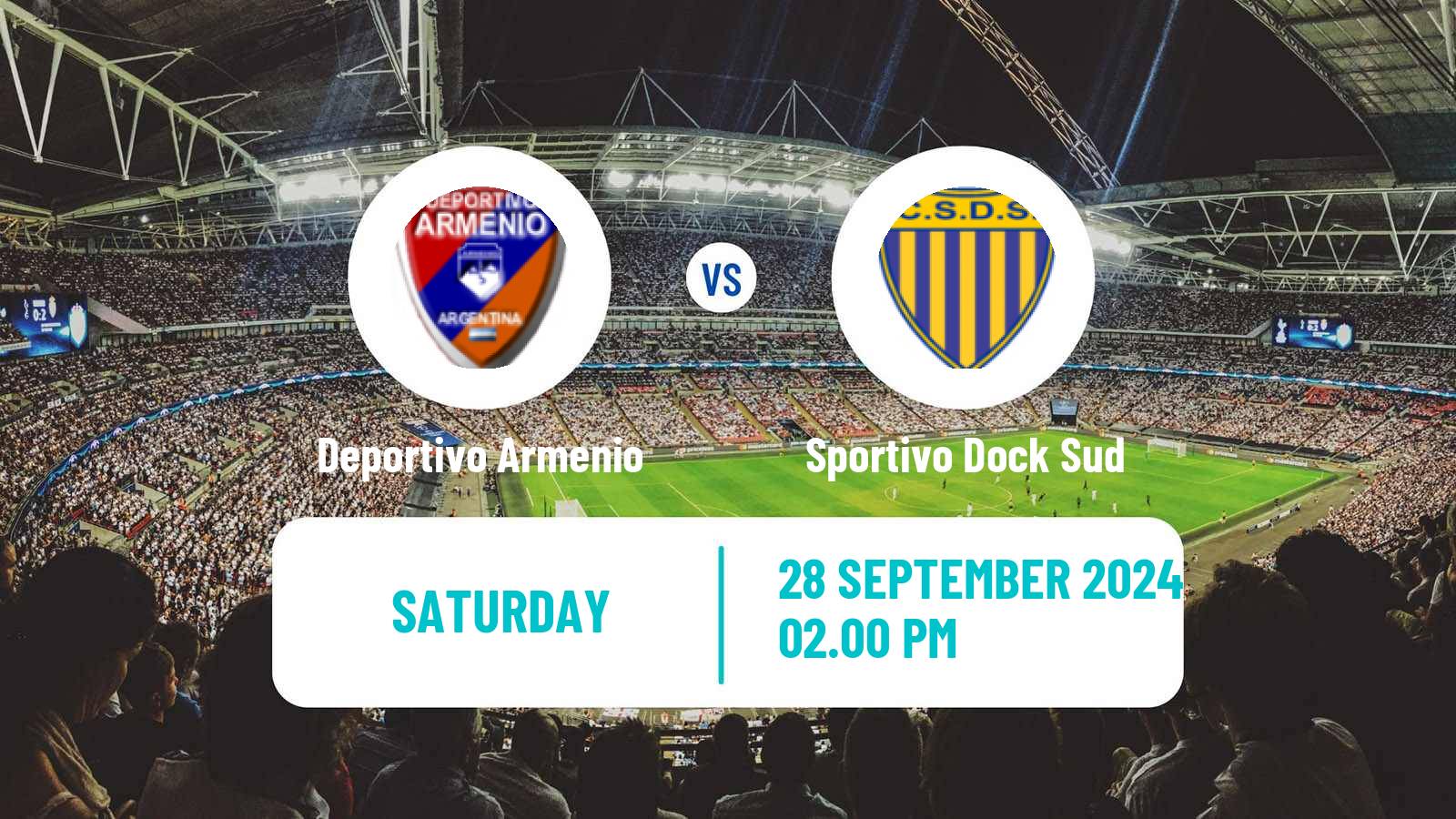 Soccer Argentinian Primera B Deportivo Armenio - Sportivo Dock Sud