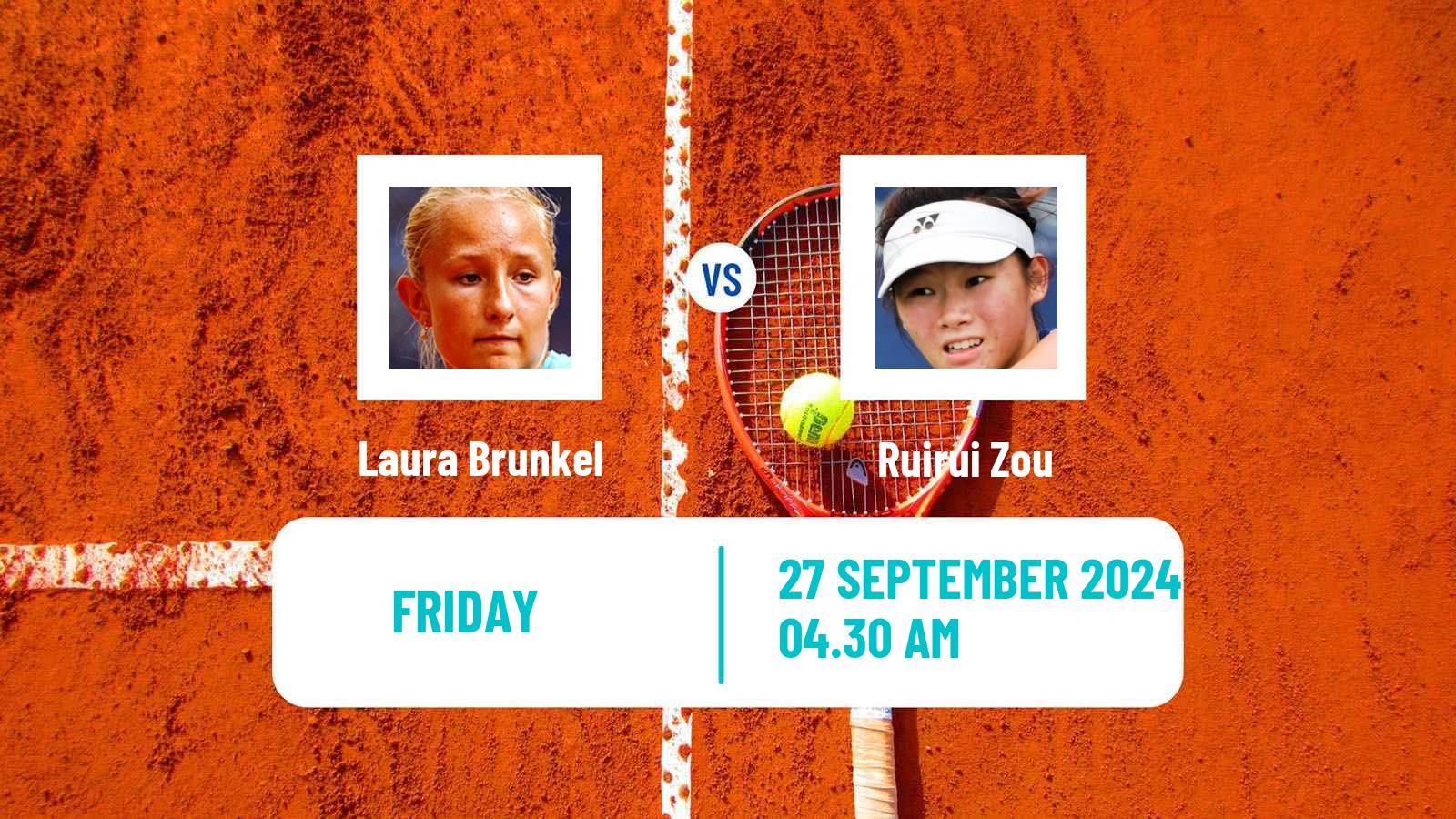 Tennis ITF W15 Monastir 37 Women Laura Brunkel - Ruirui Zou