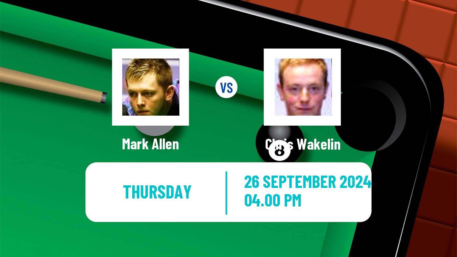 Snooker British Open Mark Allen - Chris Wakelin