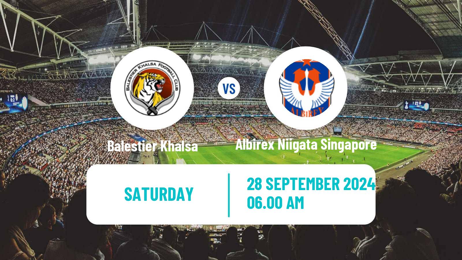 Soccer Singapore Premier League Balestier Khalsa - Albirex Niigata Singapore