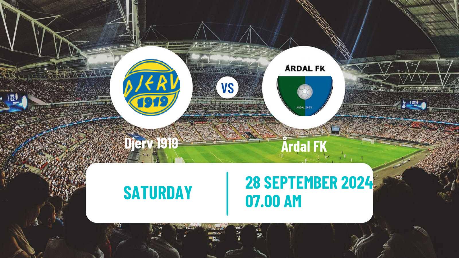 Soccer Norwegian Division 3 - Group 1 Djerv 1919 - Årdal FK