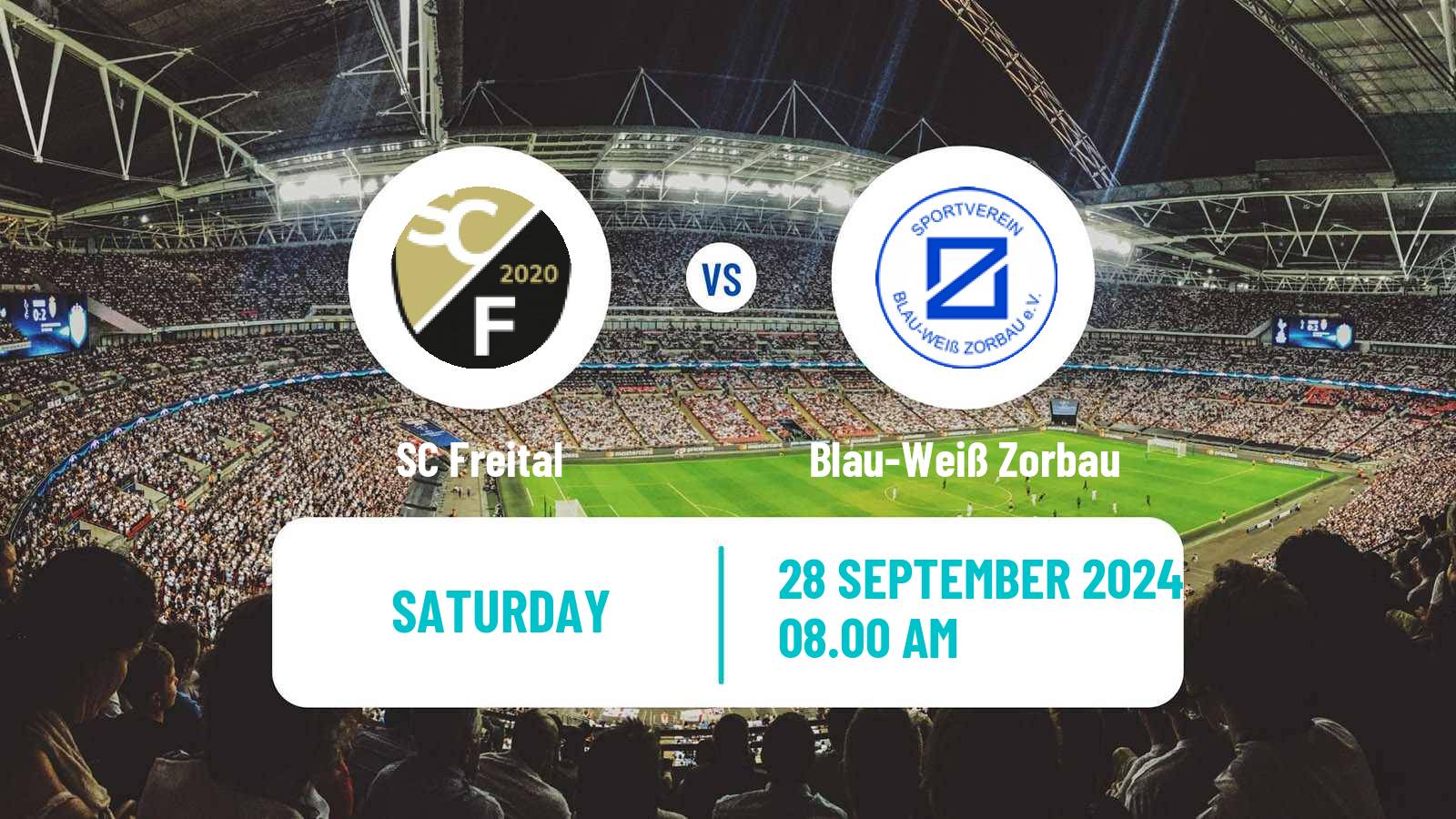 Soccer German Oberliga NOFV- Süd Freital - Blau-Weiß Zorbau