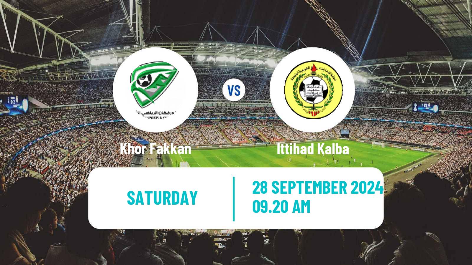 Soccer UAE Football League Khor Fakkan - Ittihad Kalba