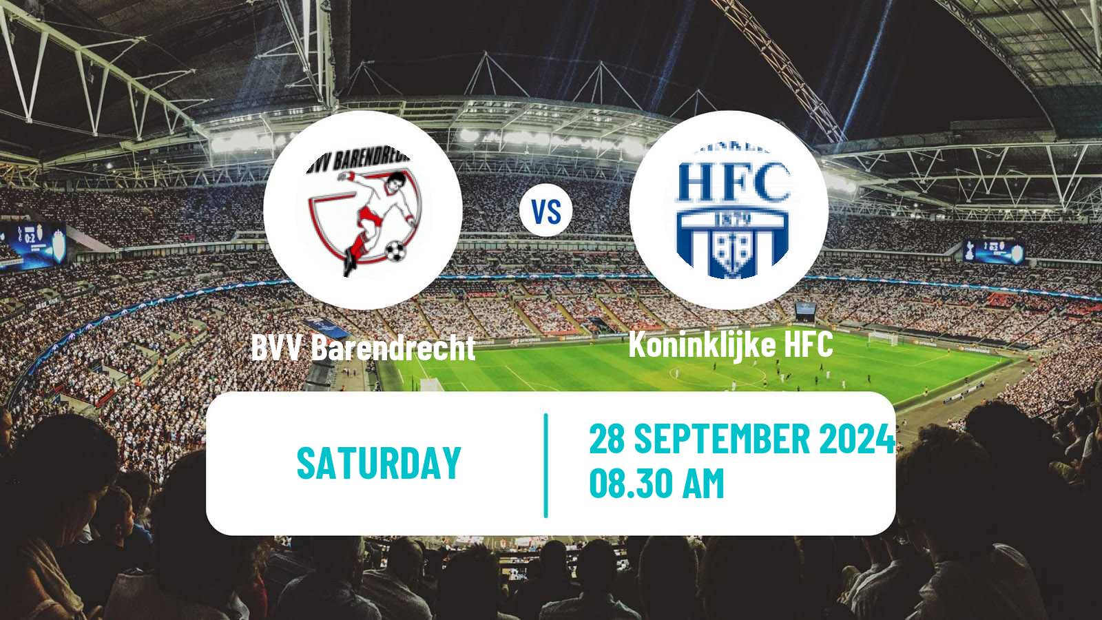 Soccer Dutch Tweede Divisie BVV Barendrecht - Koninklijke HFC