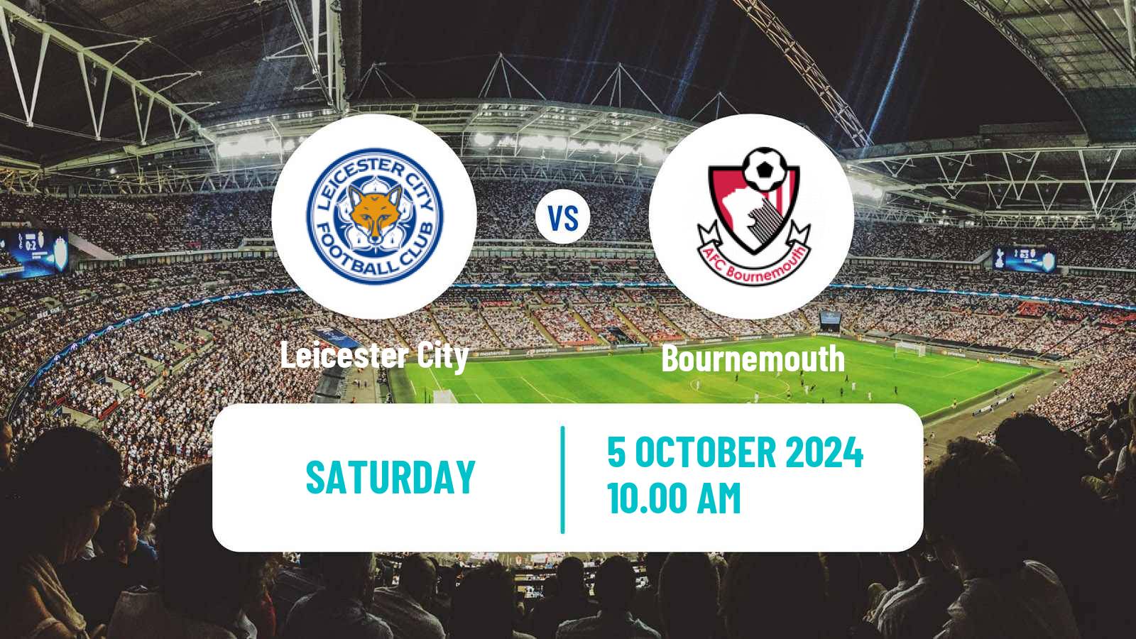 Soccer English Premier League Leicester City - Bournemouth