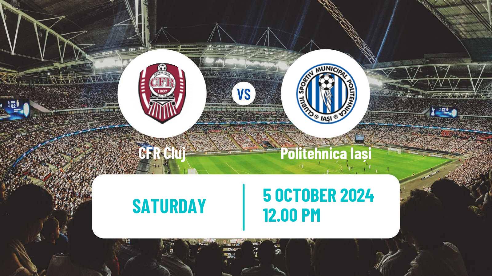 Soccer Romanian Liga 1 CFR Cluj - Politehnica Iași