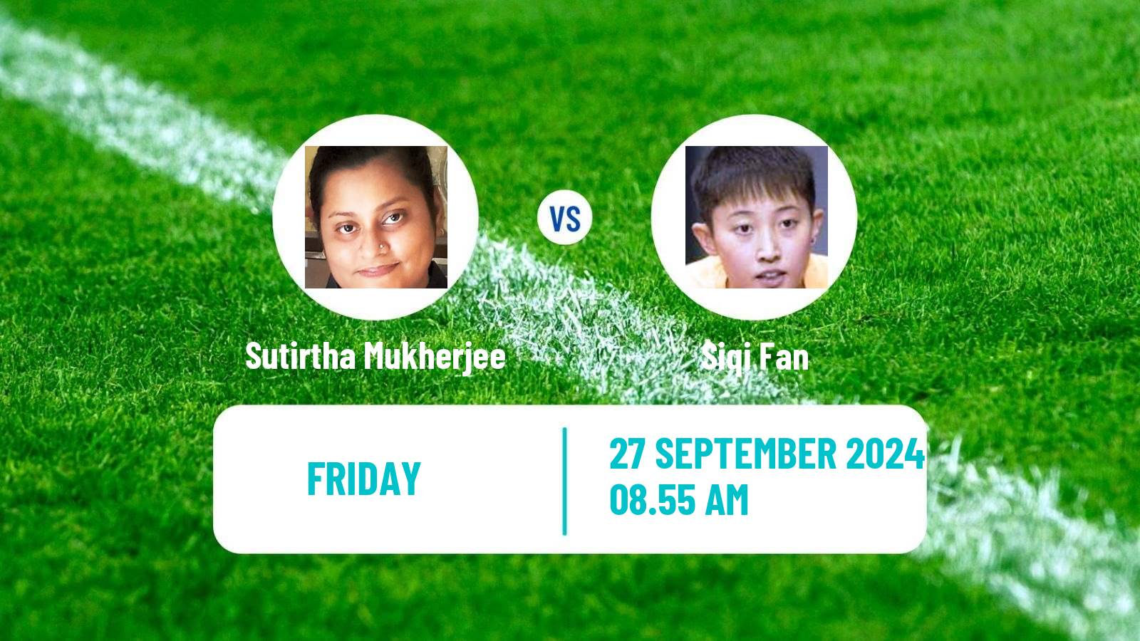 Table tennis China Smash Women Sutirtha Mukherjee - Siqi Fan