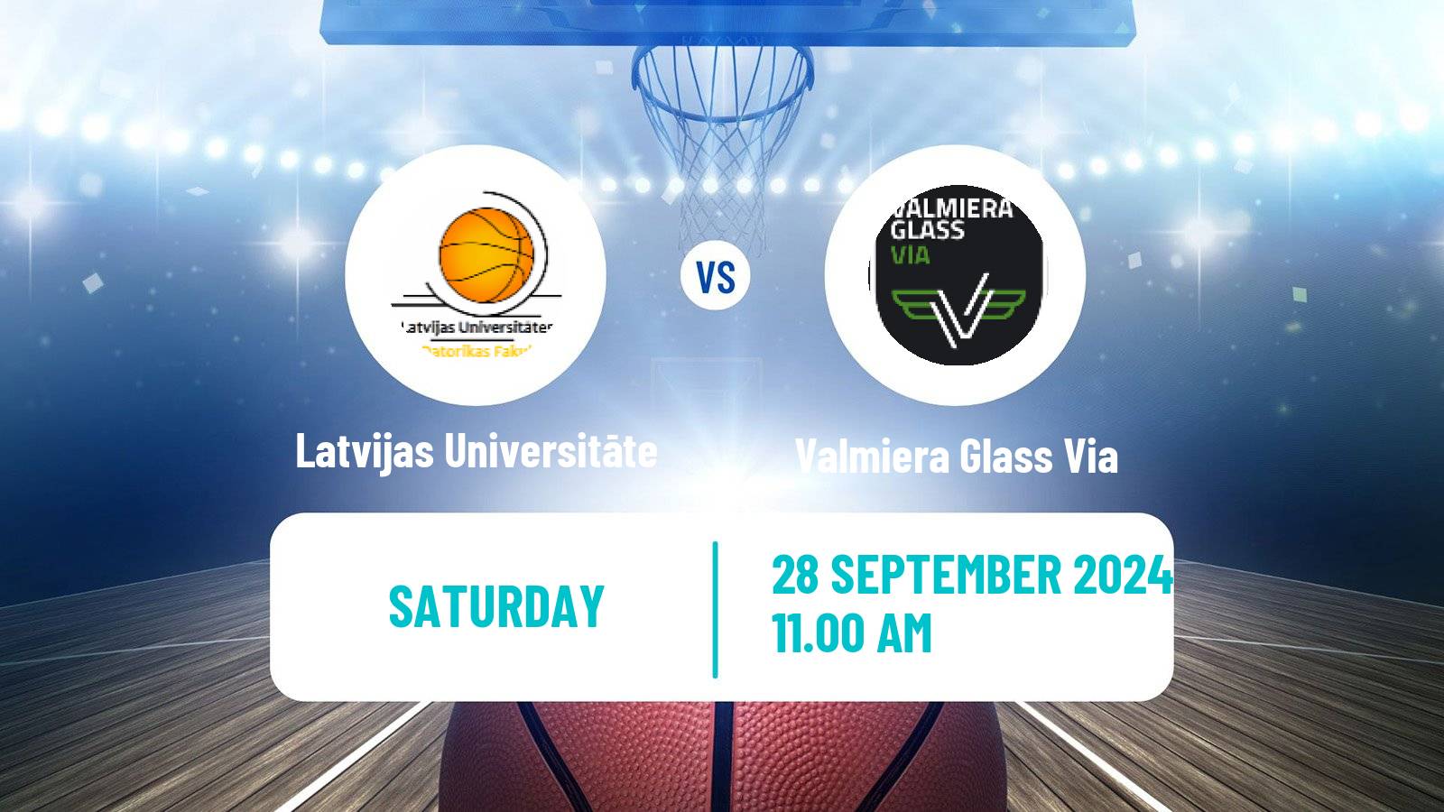 Basketball Estonian–Latvian Basketball League Latvijas Universitāte - Valmiera Glass Via