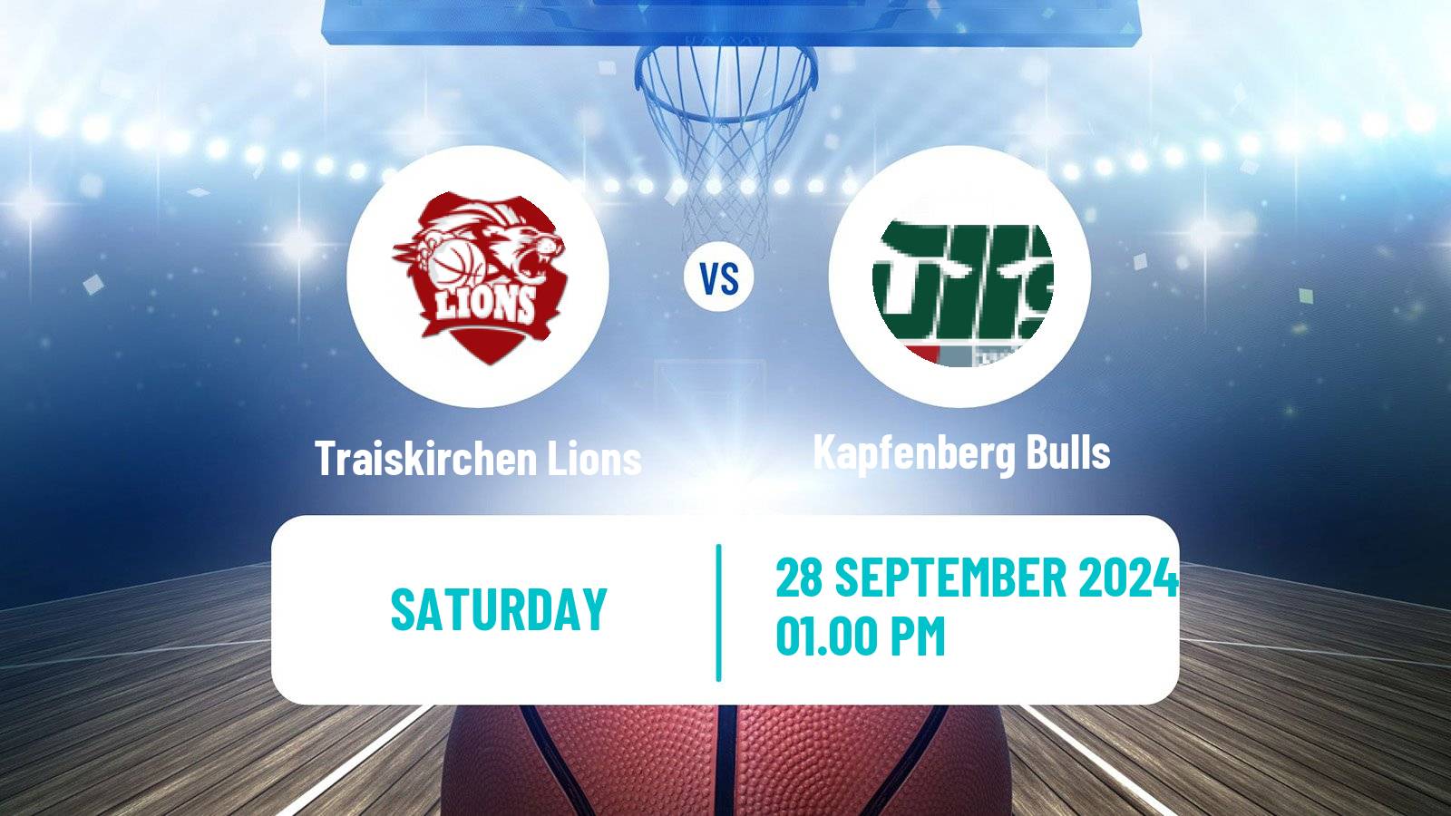 Basketball Austrian Superliga Basketball Traiskirchen Lions - Kapfenberg Bulls