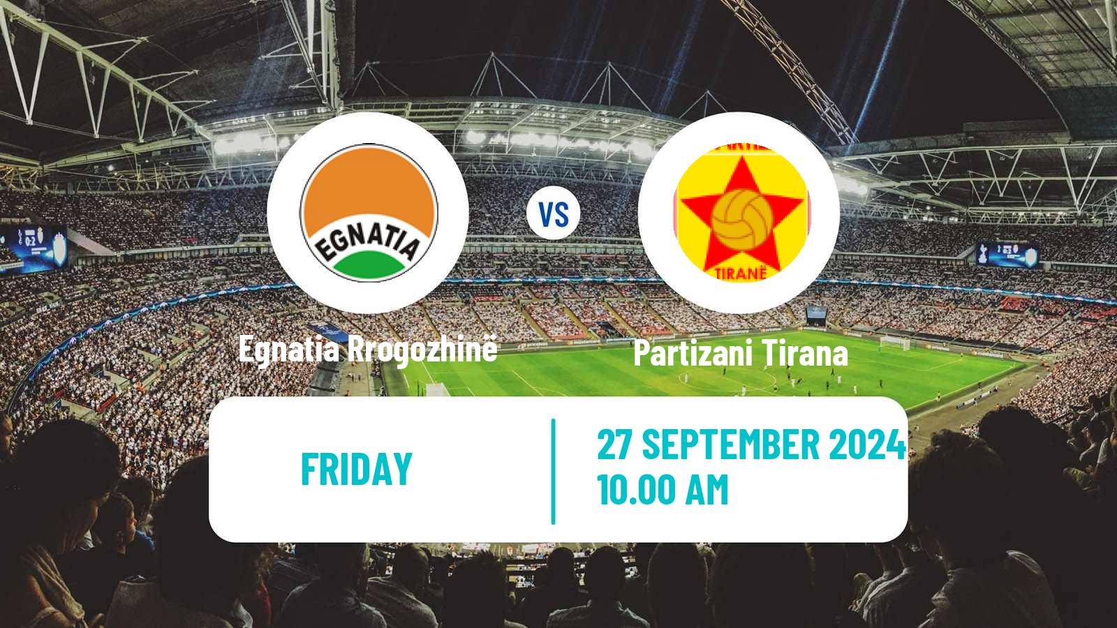 Soccer Albanian Super League Egnatia Rrogozhinë - Partizani Tirana