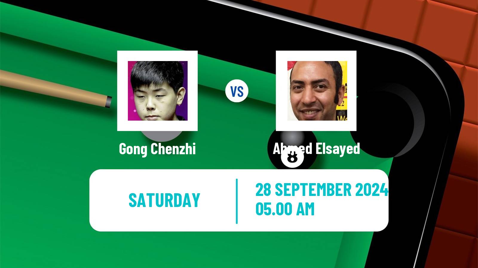 Snooker Northern Ireland Open Gong Chenzhi - Ahmed Elsayed