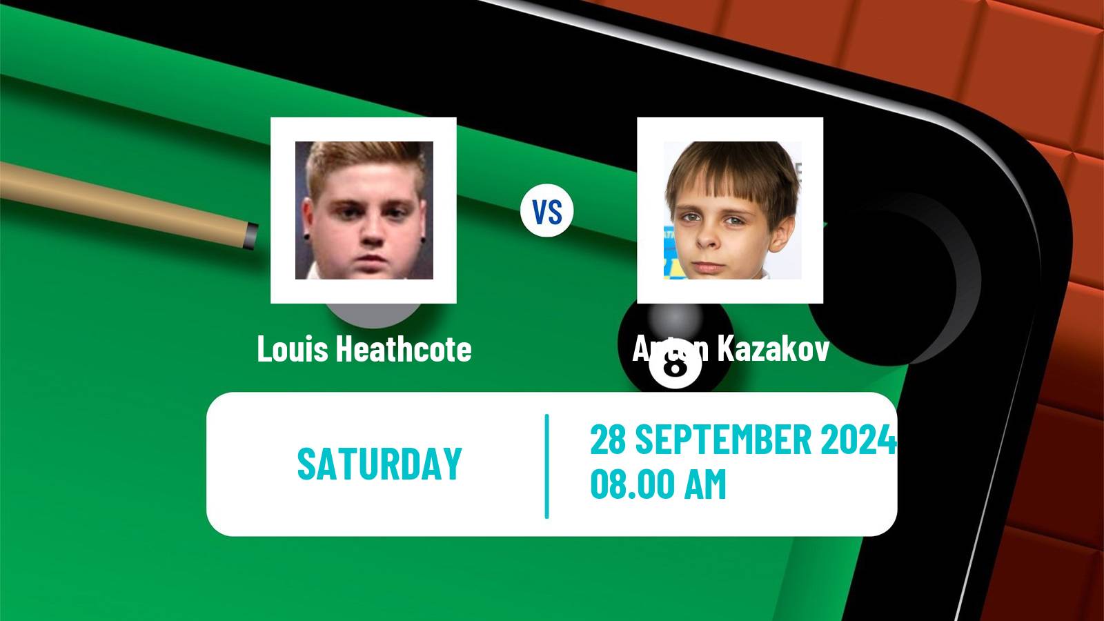 Snooker Northern Ireland Open Louis Heathcote - Anton Kazakov