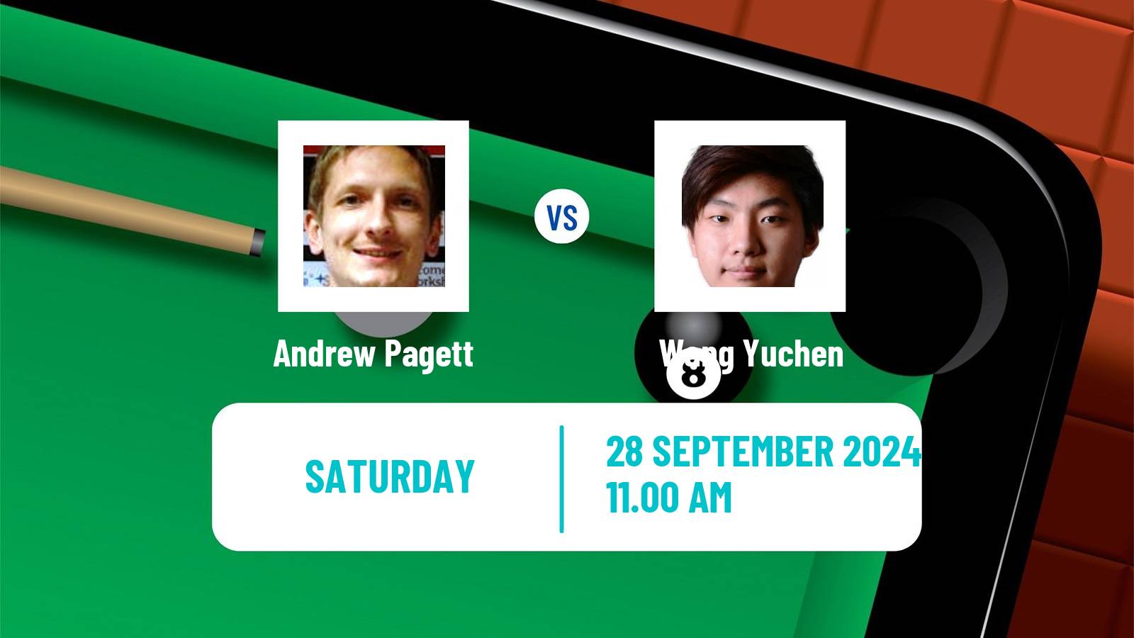 Snooker Northern Ireland Open Andrew Pagett - Wang Yuchen