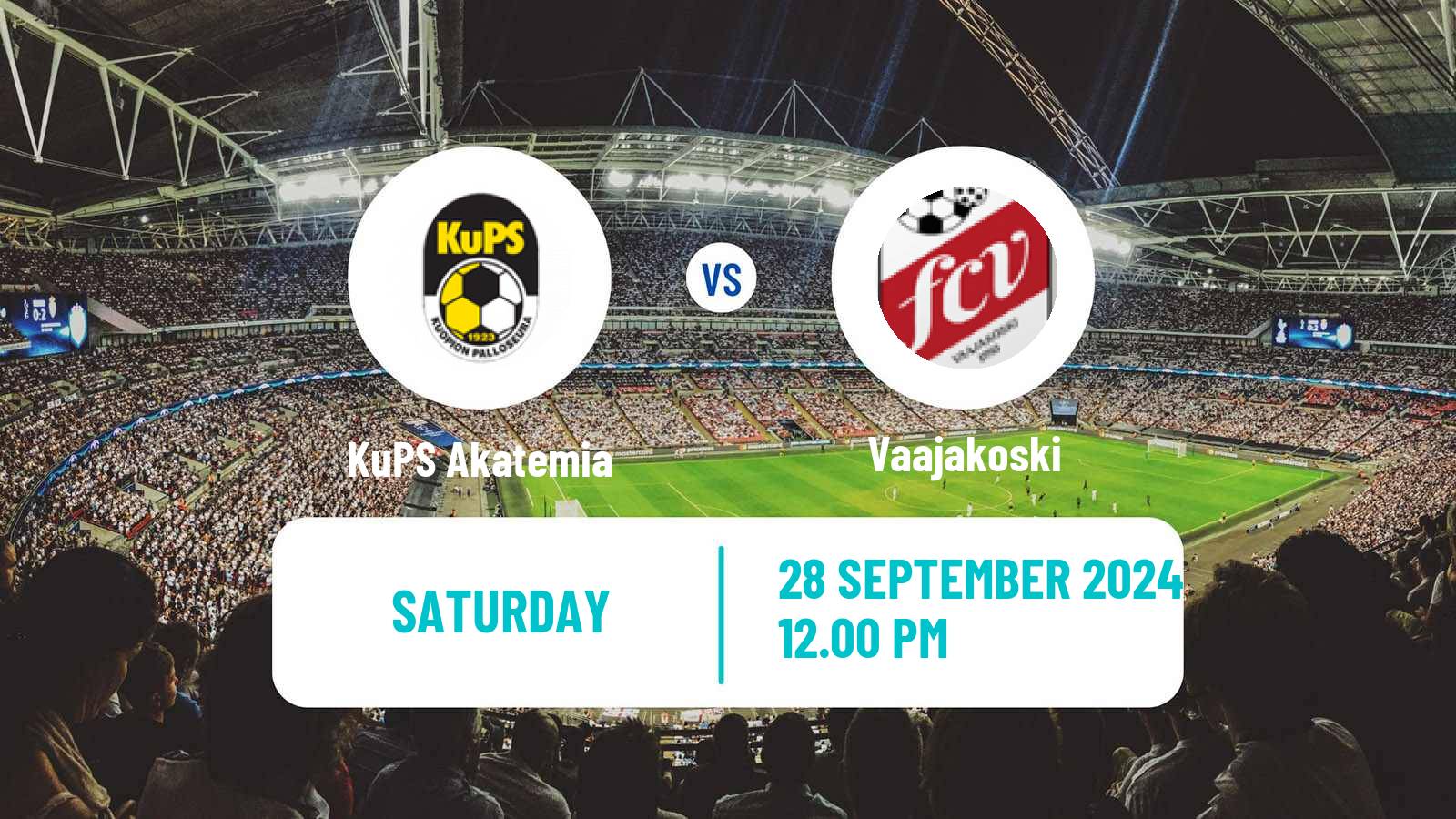 Soccer Finnish Ykkonen KuPS Akatemia - Vaajakoski