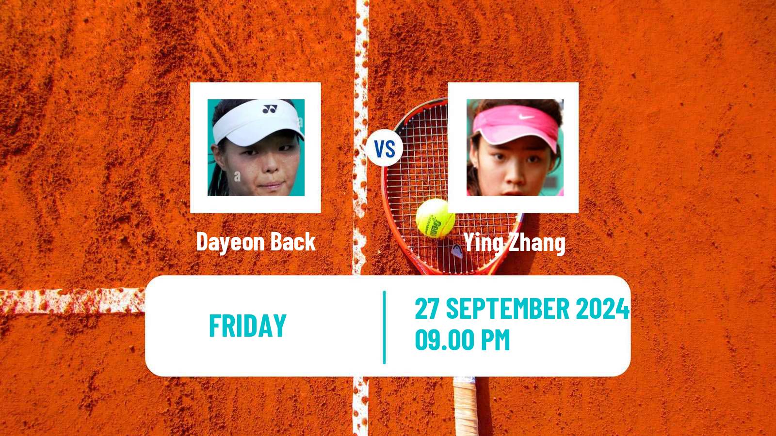 Tennis ITF W15 Yeongwol Women Dayeon Back - Ying Zhang