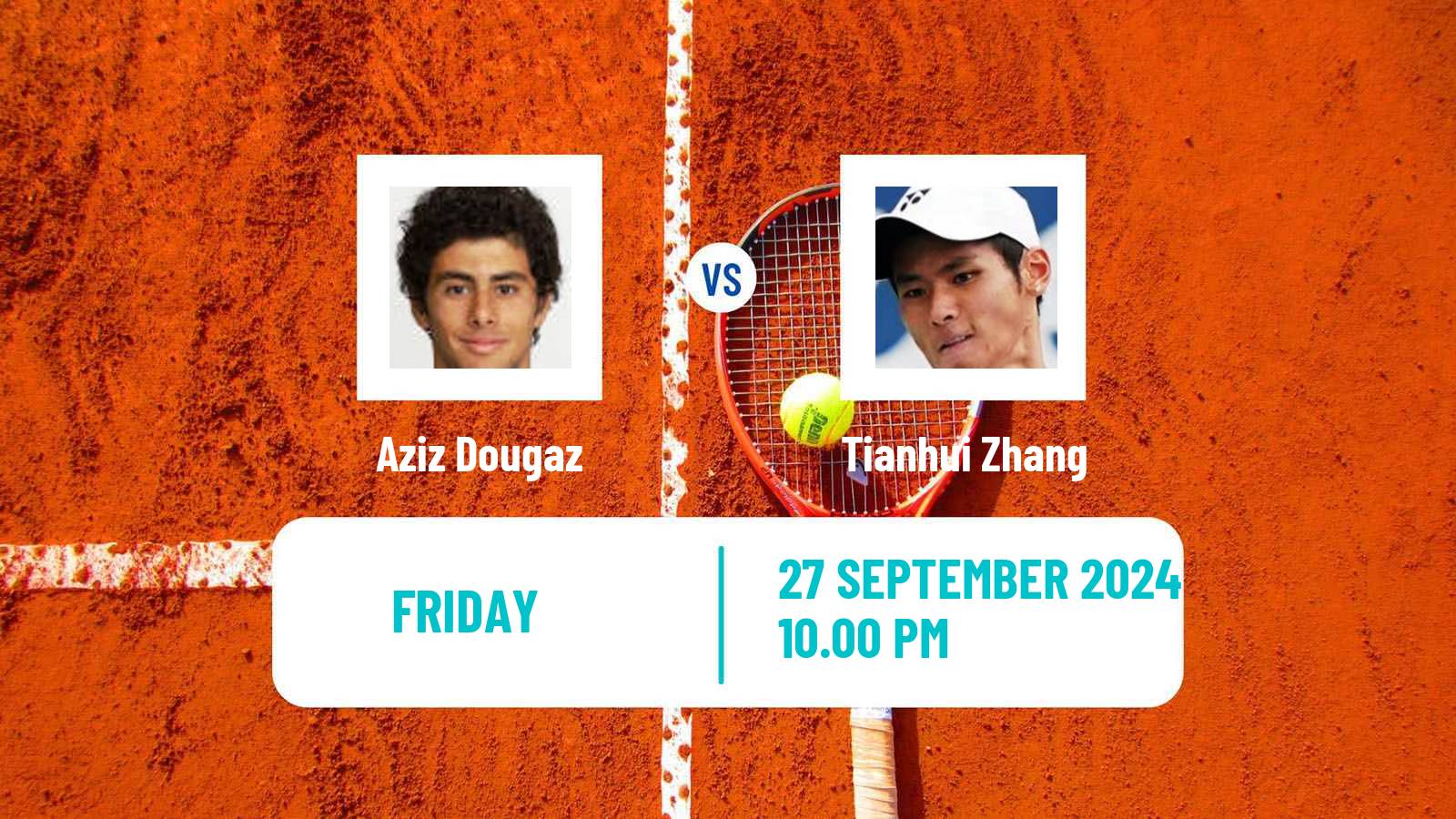 Tennis ITF M25 Fuzhou Men Aziz Dougaz - Tianhui Zhang