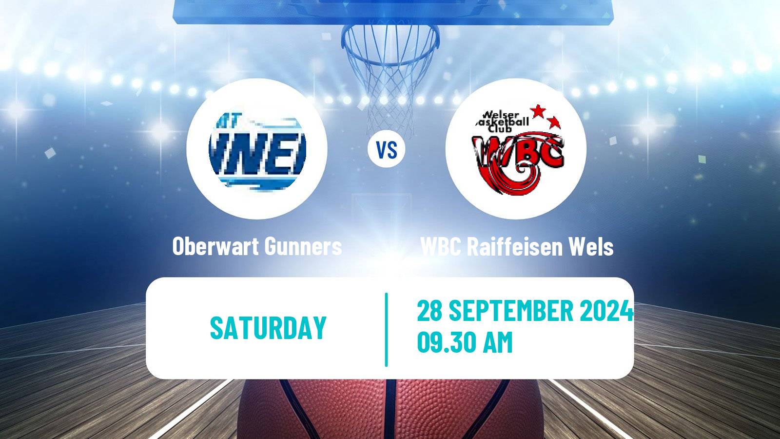 Basketball Austrian Super Cup Basketball Oberwart Gunners - WBC Raiffeisen Wels