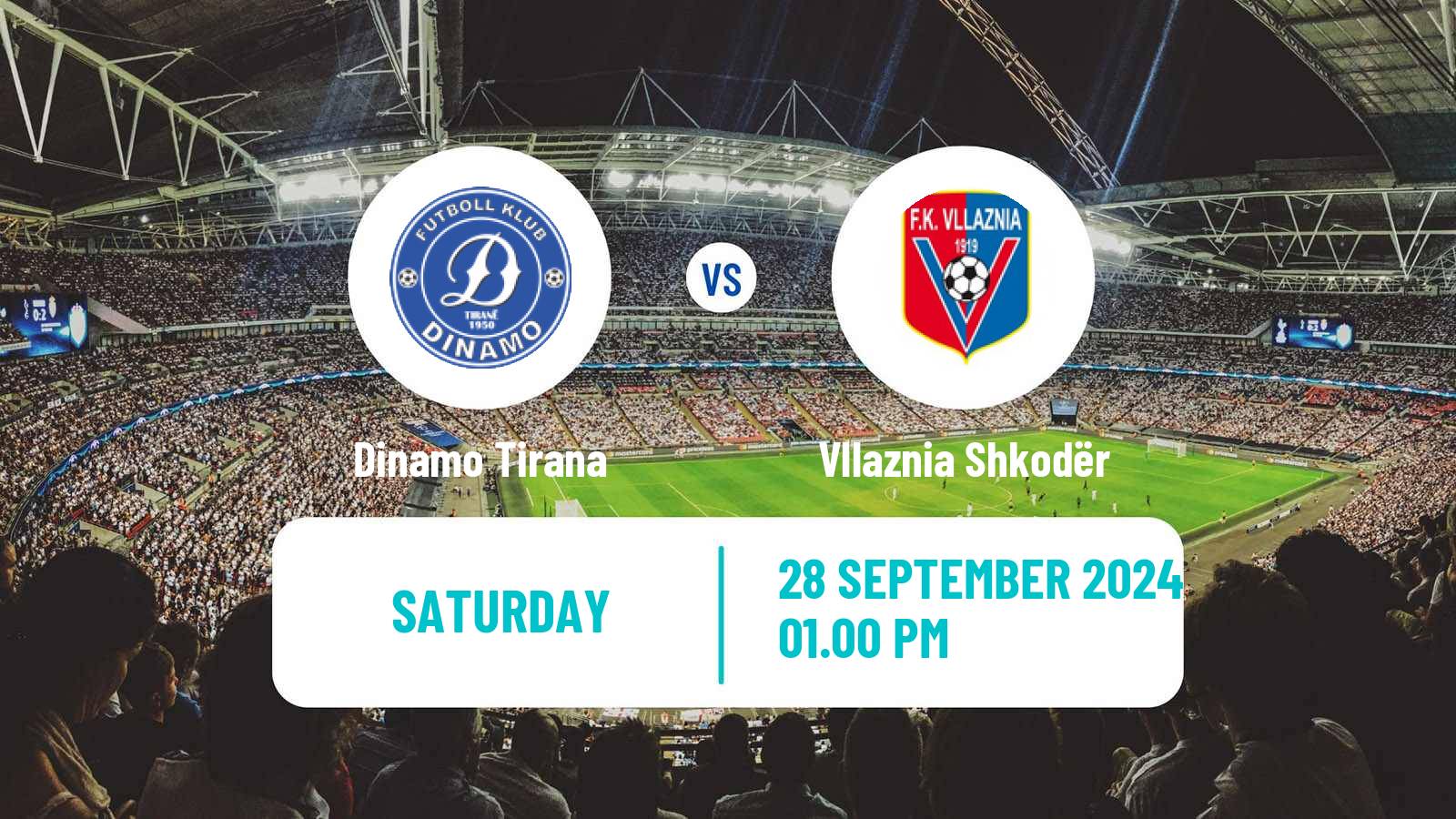 Soccer Albanian Super League Dinamo Tirana - Vllaznia Shkodër