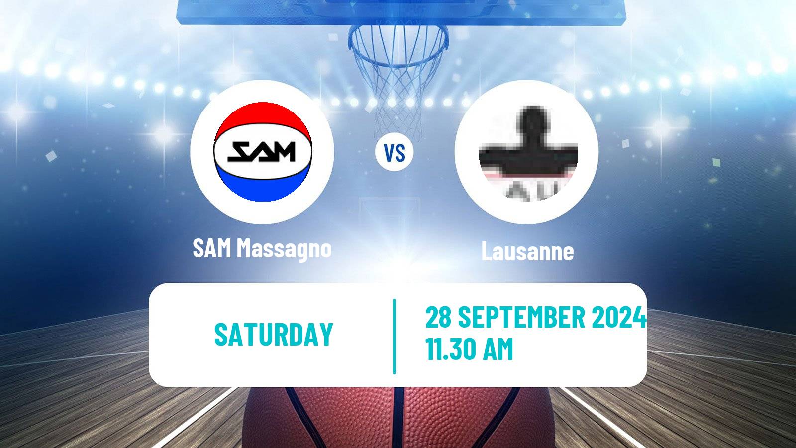 Basketball Swiss SB League Basketball SAM Massagno - Lausanne