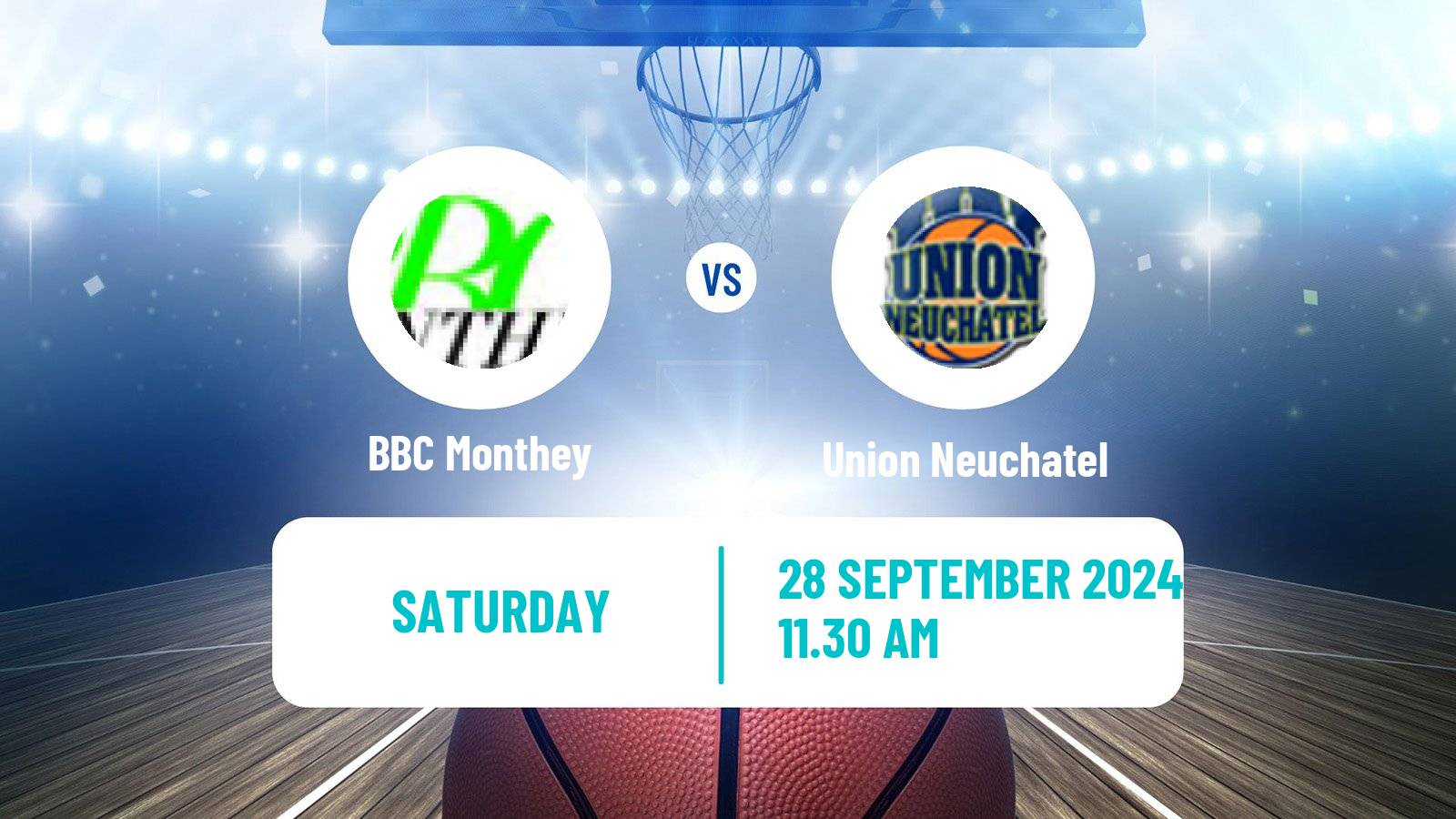 Basketball Swiss SB League Basketball Monthey - Union Neuchatel