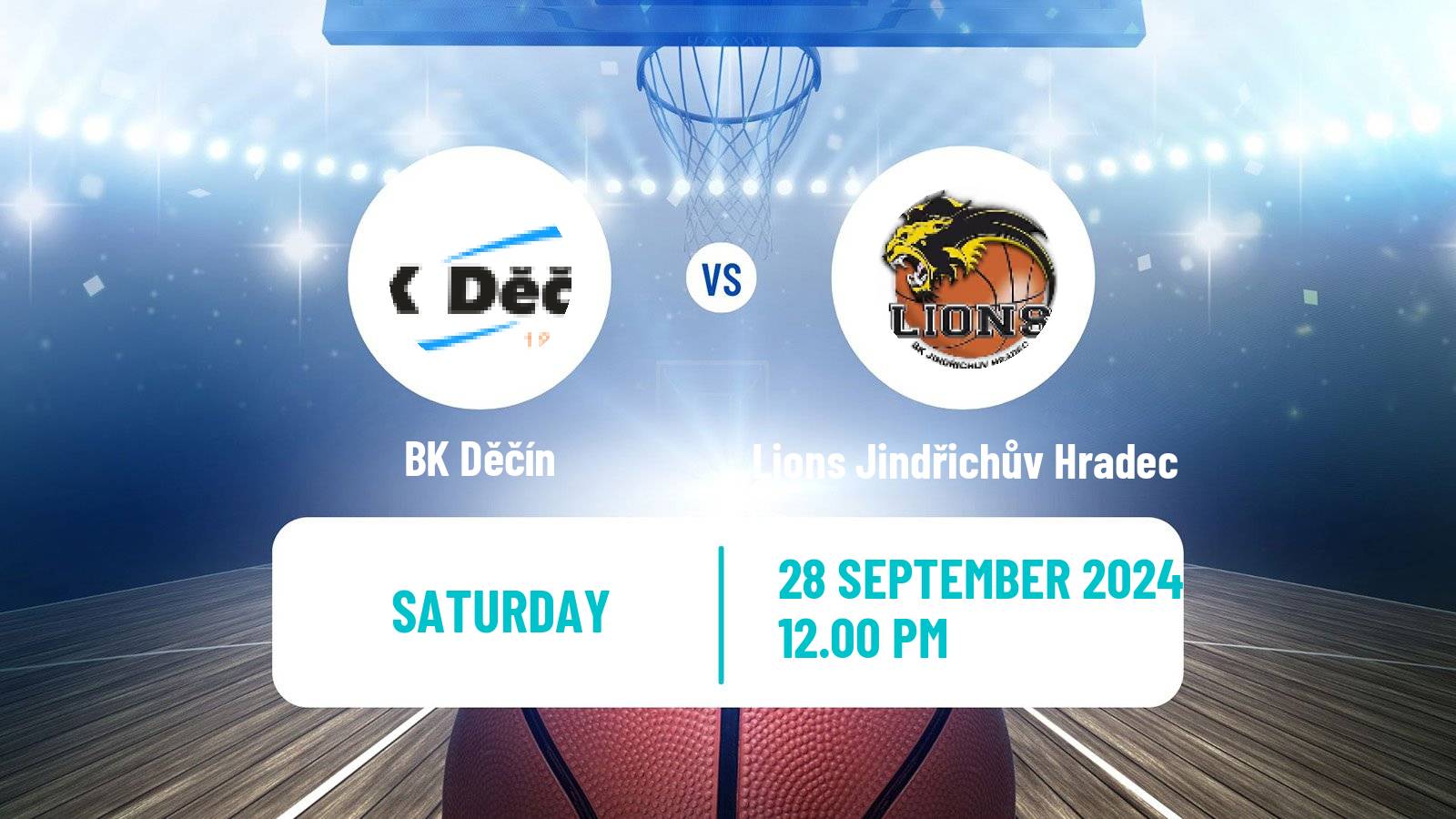 Basketball Czech NBL Děčín - Lions Jindřichův Hradec