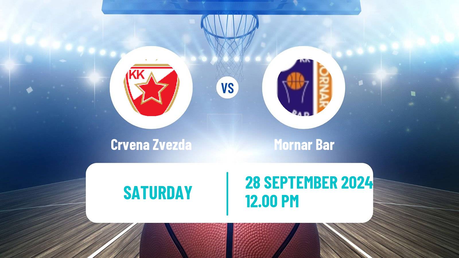 Basketball Adriatic League Crvena Zvezda - Mornar Bar