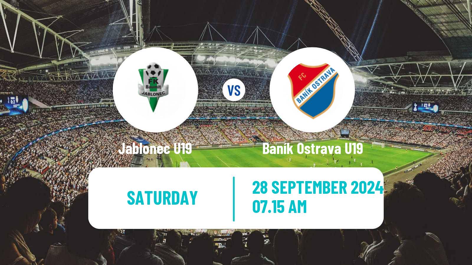 Soccer Czech U19 League Jablonec U19 - Baník Ostrava U19