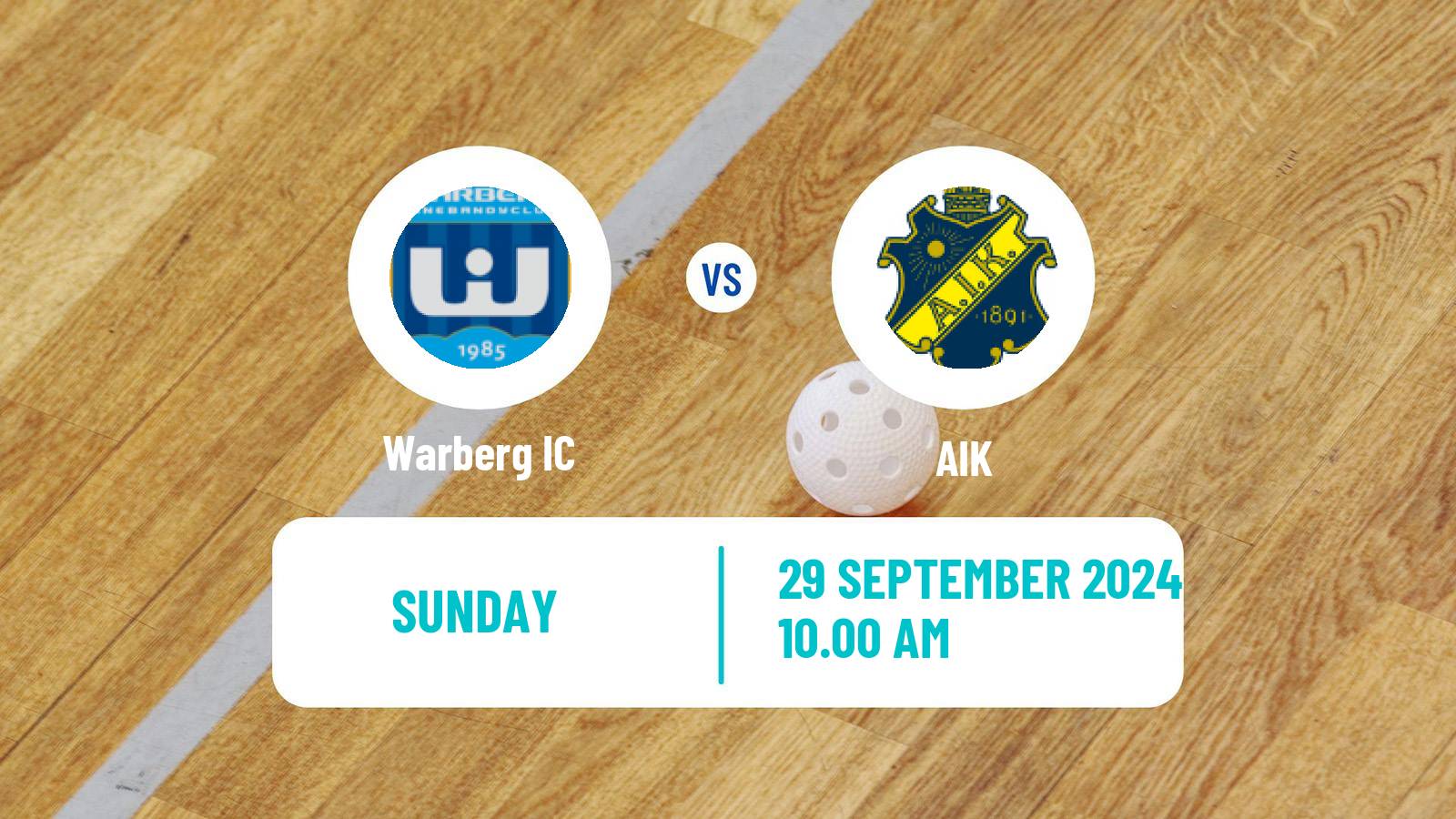 Floorball Swedish Superligan Floorball Warberg - AIK