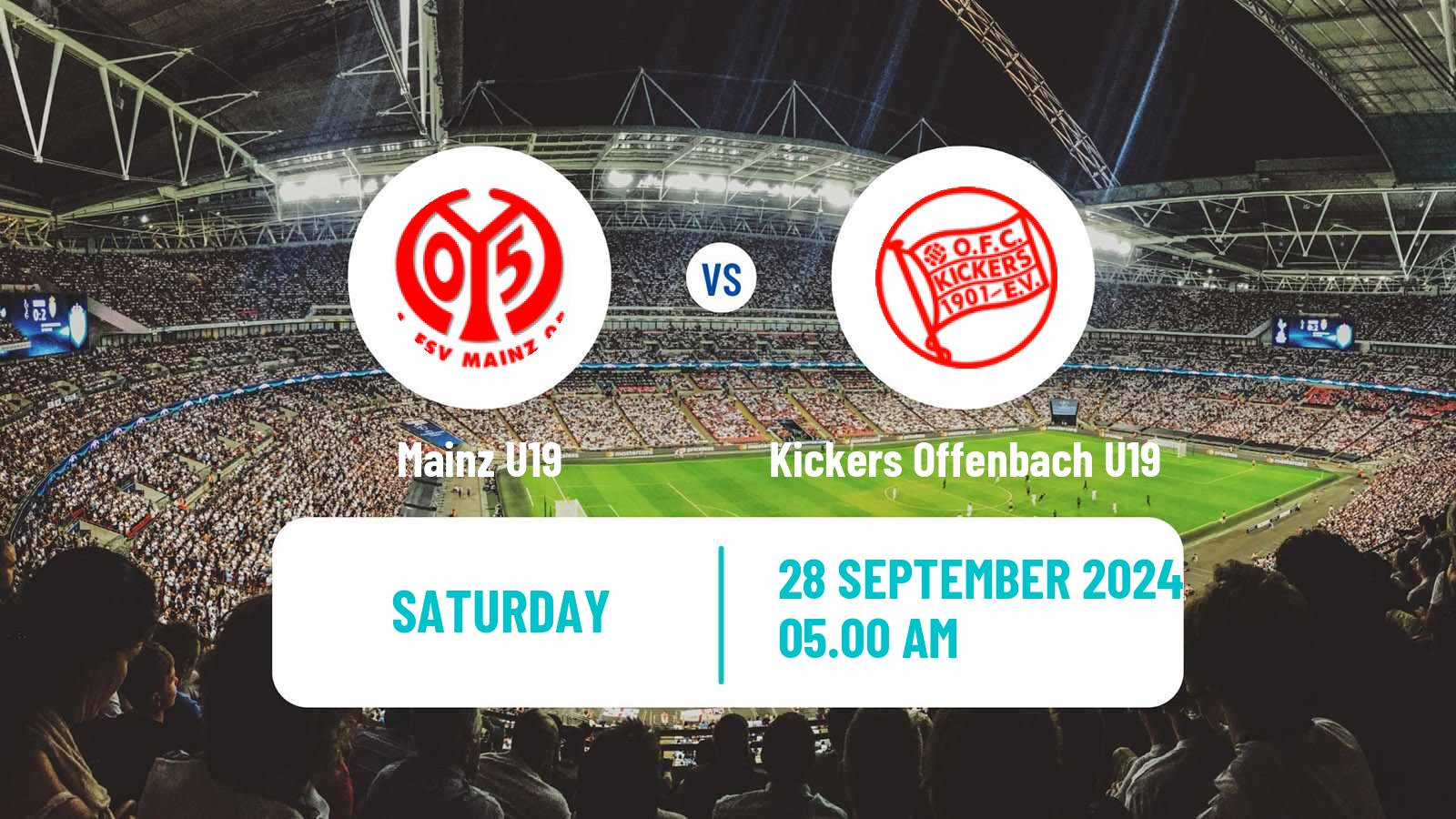 Soccer German DFB Youth League Mainz U19 - Kickers Offenbach U19