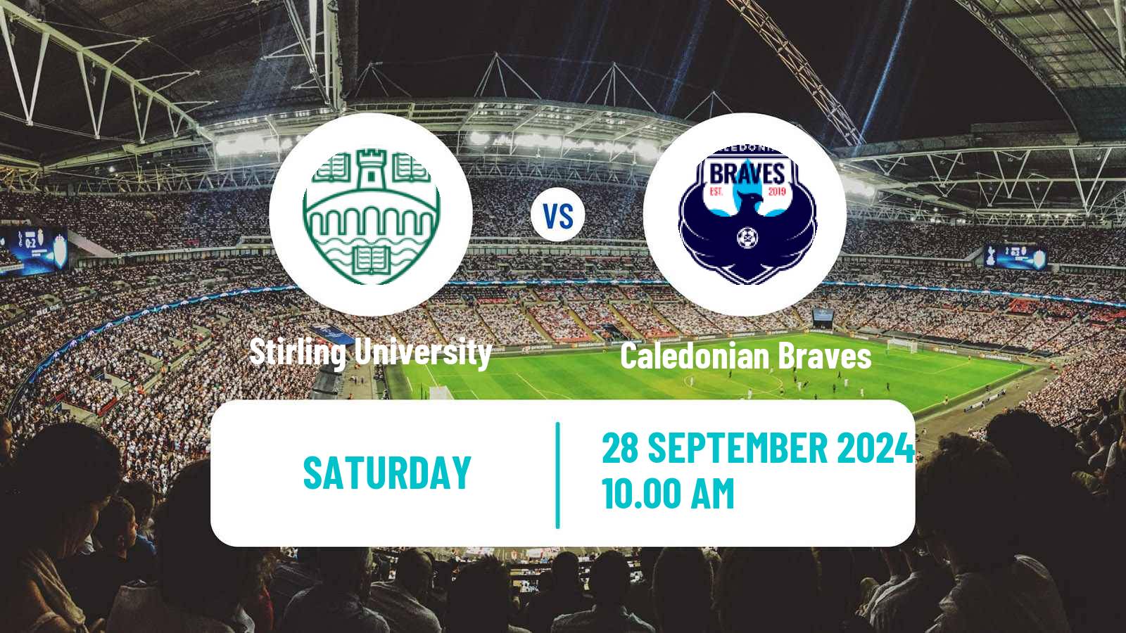 Soccer Scottish Cup Stirling University - Caledonian Braves