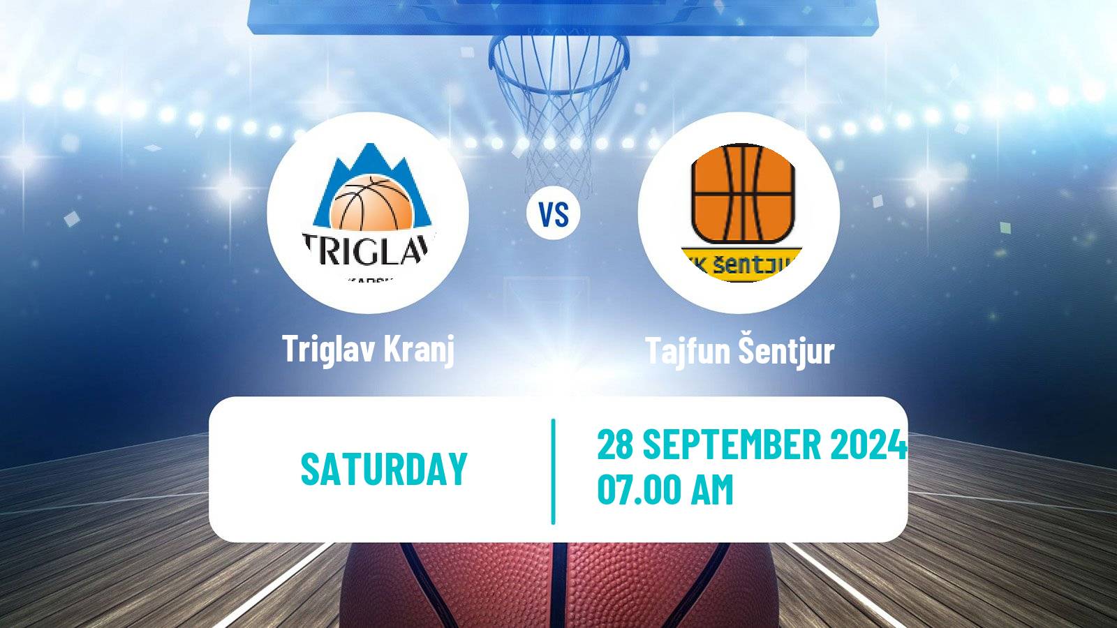 Basketball Slovenian Liga Basketball Triglav Kranj - Tajfun Šentjur