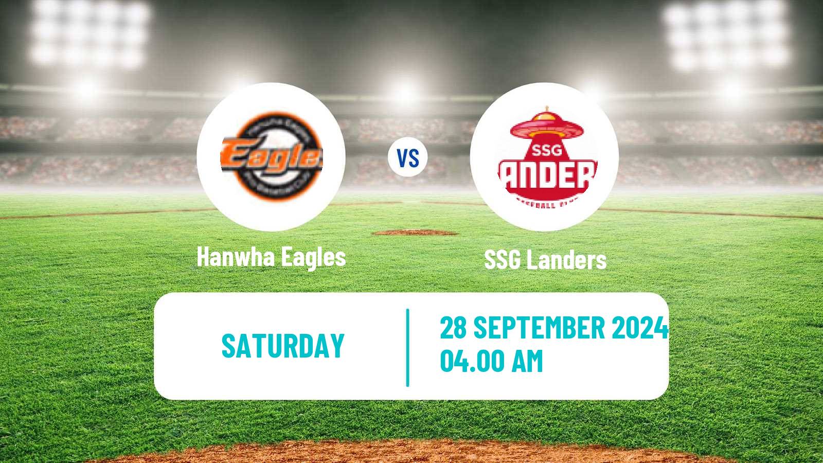 Baseball KBO Hanwha Eagles - SSG Landers