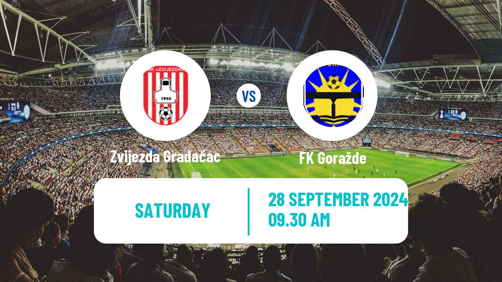 Soccer Bosnian Prva Liga FBiH Zvijezda Gradačac - Goražde