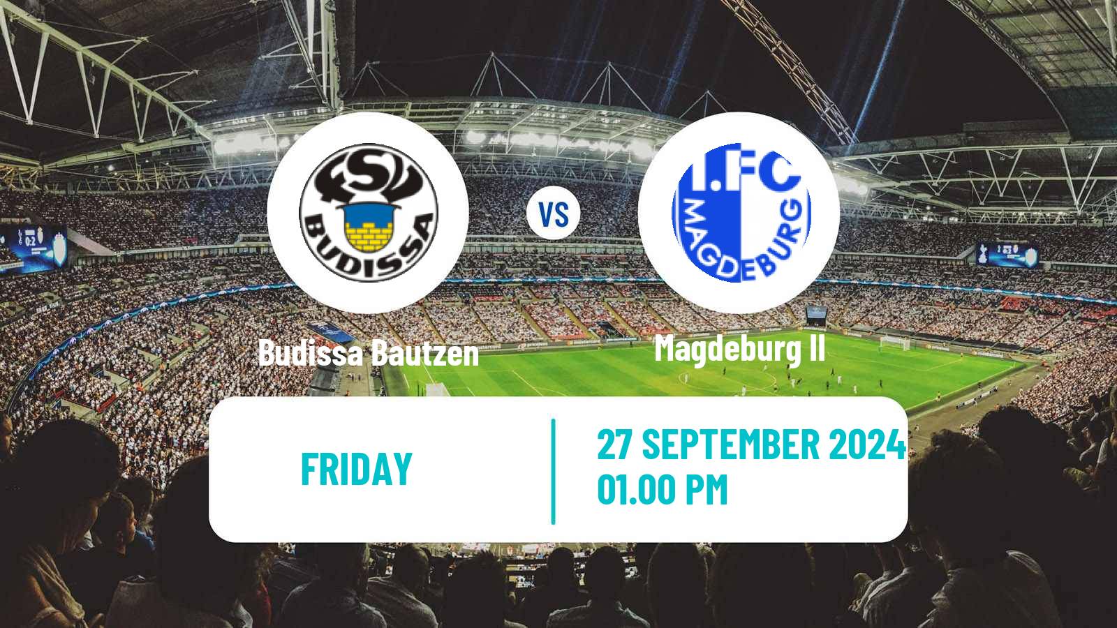 Soccer German Oberliga NOFV- Süd Budissa Bautzen - Magdeburg II