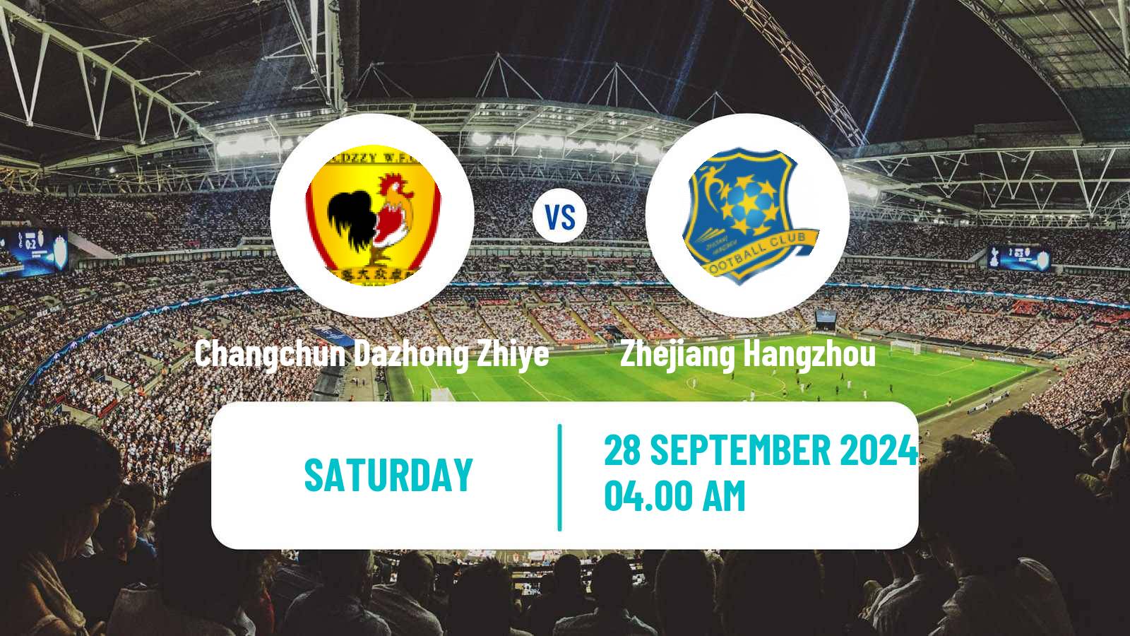 Soccer Chinese Super League Women Changchun Dazhong Zhiye - Zhejiang Hangzhou