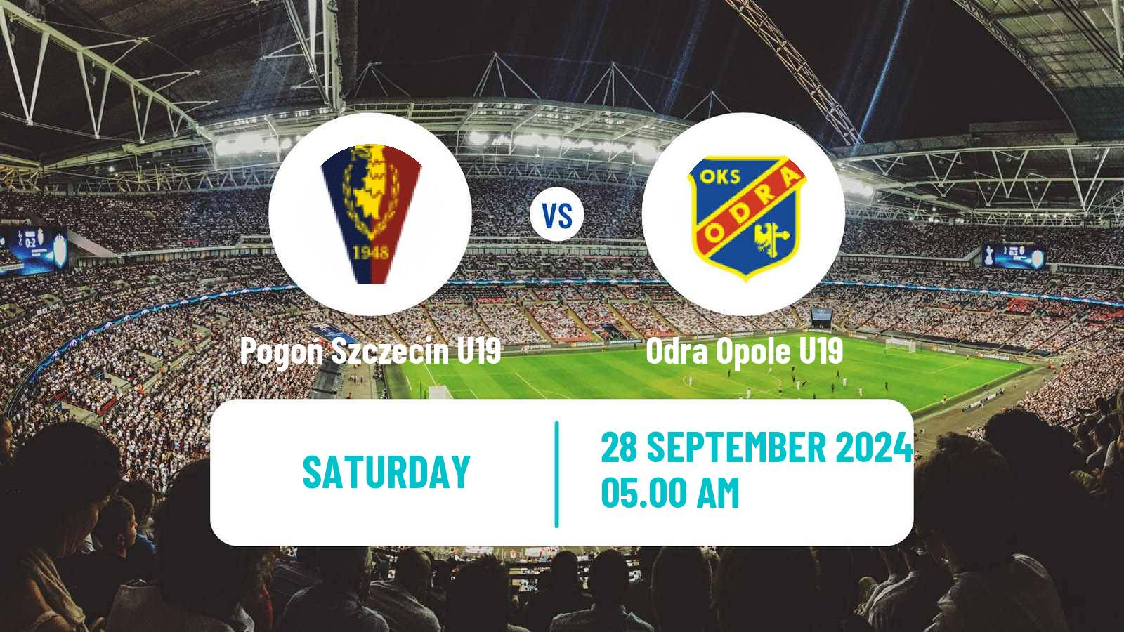 Soccer Polish Central Youth League Pogoń Szczecin U19 - Odra Opole U19