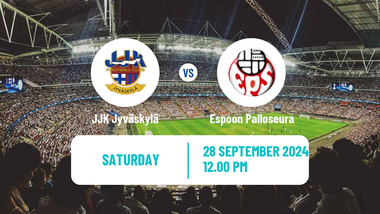 Soccer Finnish Ykkonen JJK Jyväskylä - Espoon Palloseura