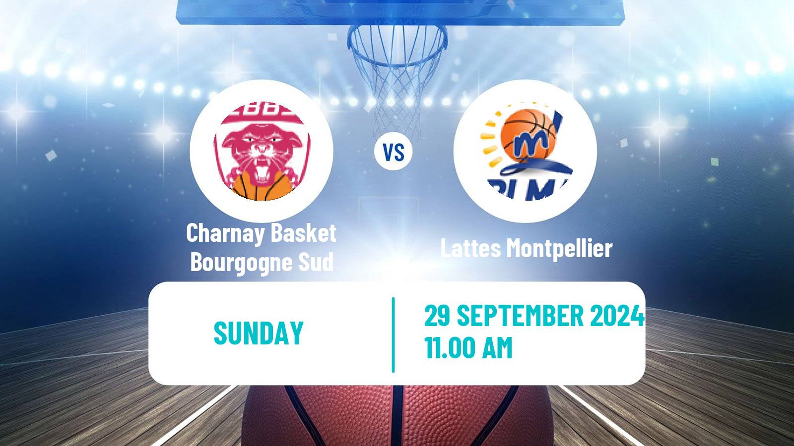 Basketball French LFB Charnay Basket Bourgogne Sud - Lattes Montpellier